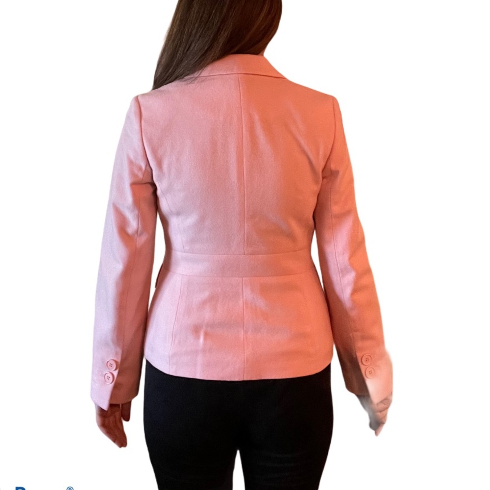 Loft Light Pink One-Button Wool Blazer Jacket 6 - image 6